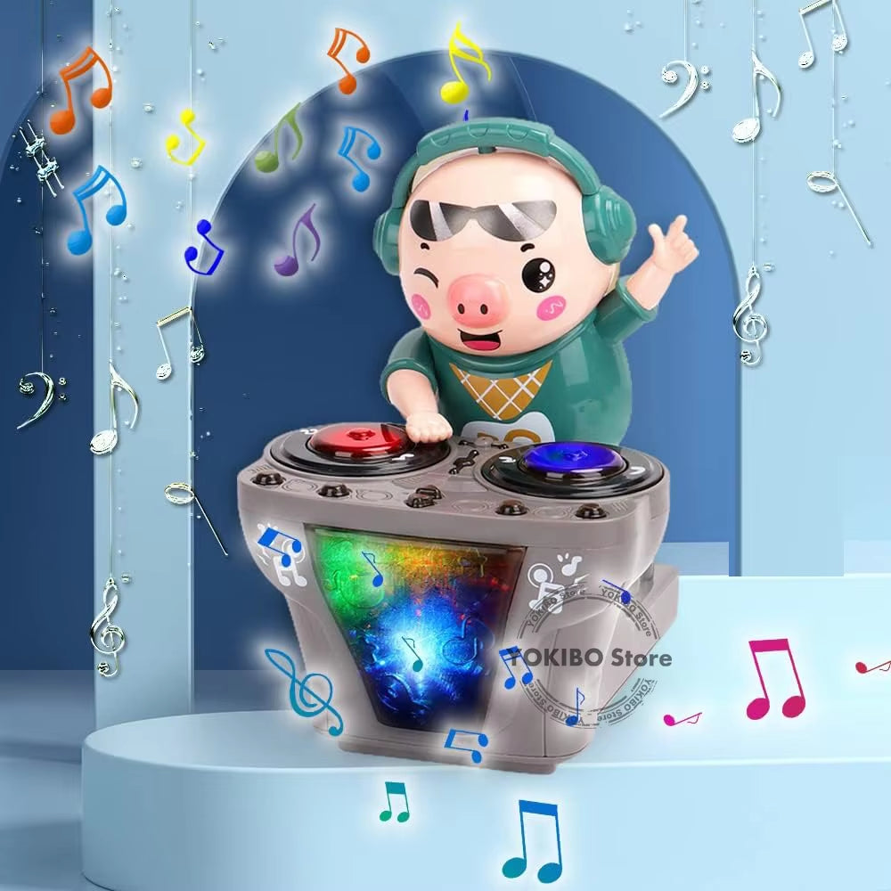 Baby Toy Musical Toys DJ Pig Baby Pet Pig Toy with Music LED Lights Dancing Toys Baby Toys 6 to 12 Months 18 Month Toys