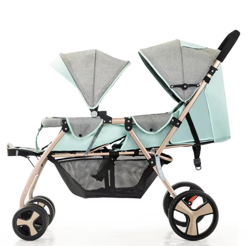 Luxury Twin Strollers Sit and Lie down Function Hot Mom Stroller for Babies