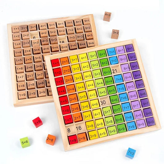 Montessori Educational Wooden Toys for Kids Children Baby Toys 99 Multiplication Table Math Arithmetic Teaching Educational Toys