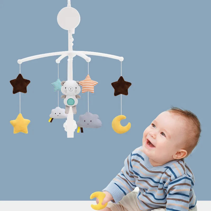 Cartoon Baby Bed/Crib/Stroller Mobile Rattles Music Educational Toys Bell Carousel Infant Baby Toys 0-12 Months for Newborn Gift