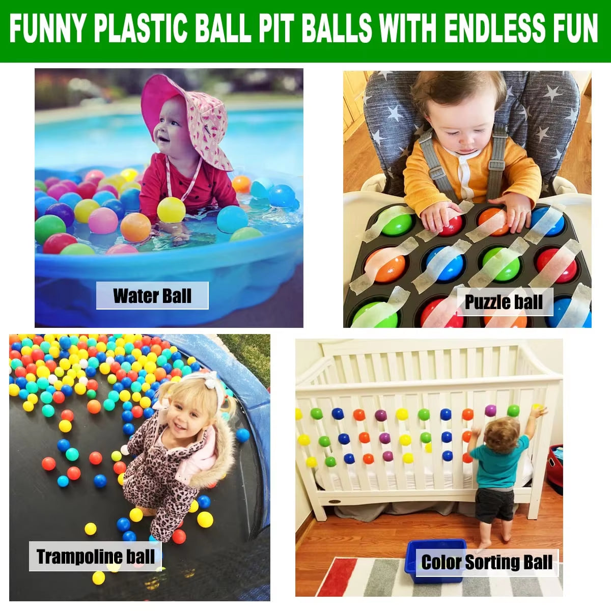 50Pcs 55MM Baby Plastic Balls Water Pool Ocean Ball Games for Children Swim Pit Play House Outdoors Sport Ball Tents Baby Toys