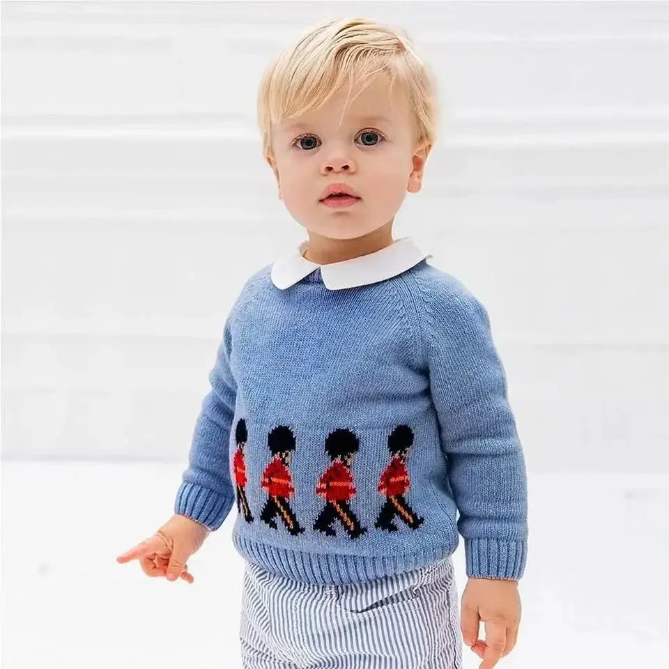 Spanish Baby Boys Clothes Children'S Sweater Cardigan Baby Wool Cartoon Sweater Kids Winter Sweaters Christmas Boys Clothes