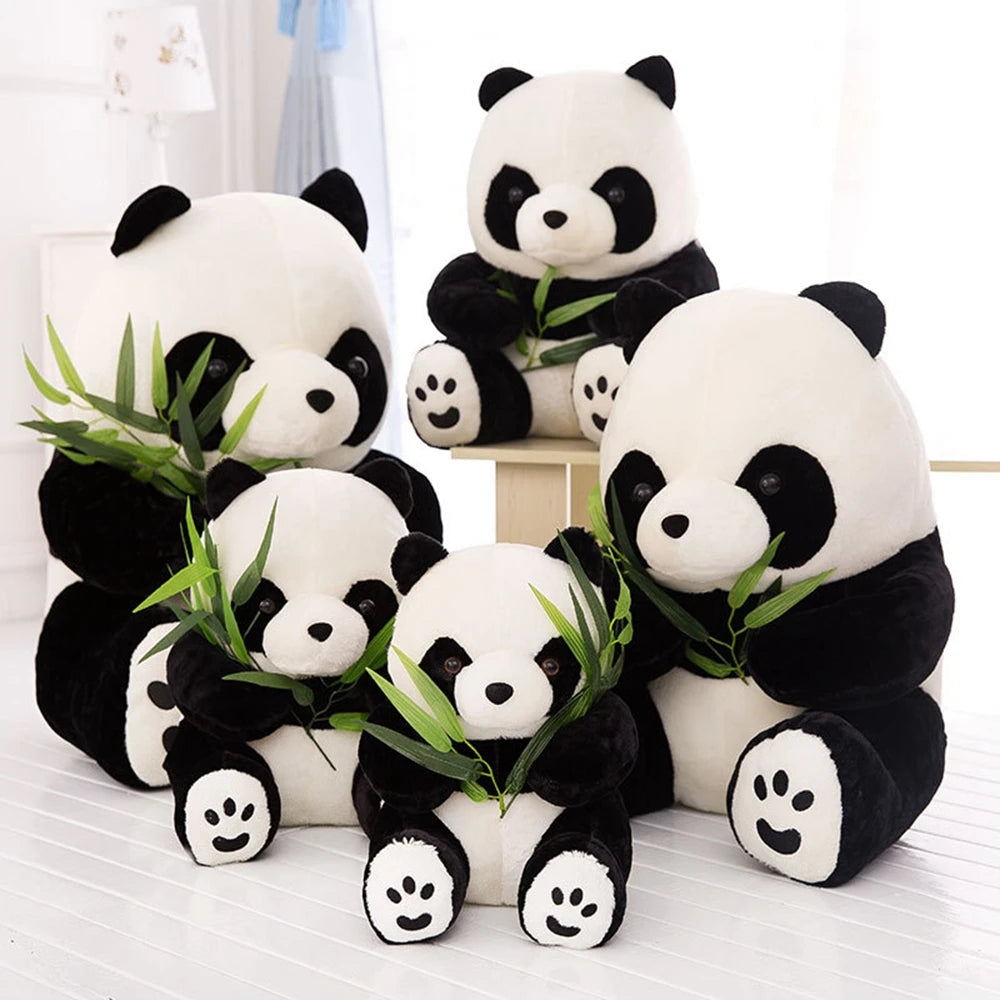 9/10/12/16Cm Baby Toys Soft Cartoon Panda Figure Pillow Stuffed Toys Panda Plush Animal Toys Kids Birthday Gift Kneeling Sitting