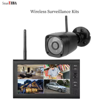 4CH DVR CCTV System 7 Inch Surveillance Camera Kit NVR Set Security 720P Home Security Camera System