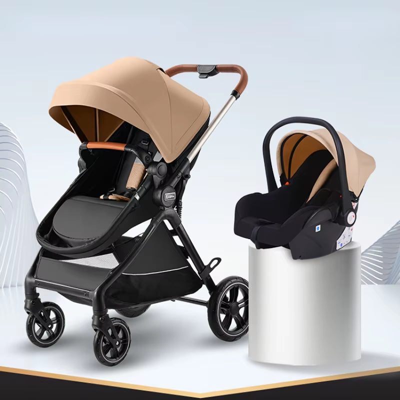 2024 NEW 3In1 Baby Stroller Baby Carriage Foldable Stroller Baby Bassinet Puchair Luxury Multifunctional Baby Pram with Car Seat