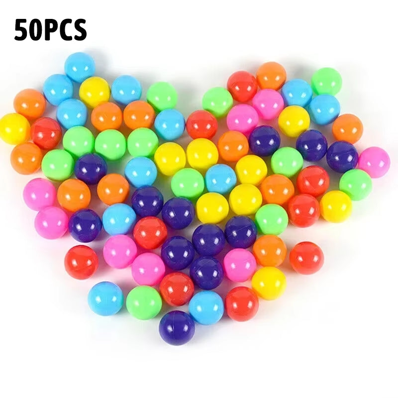 50Pcs 55MM Baby Plastic Balls Water Pool Ocean Ball Games for Children Swim Pit Play House Outdoors Sport Ball Tents Baby Toys