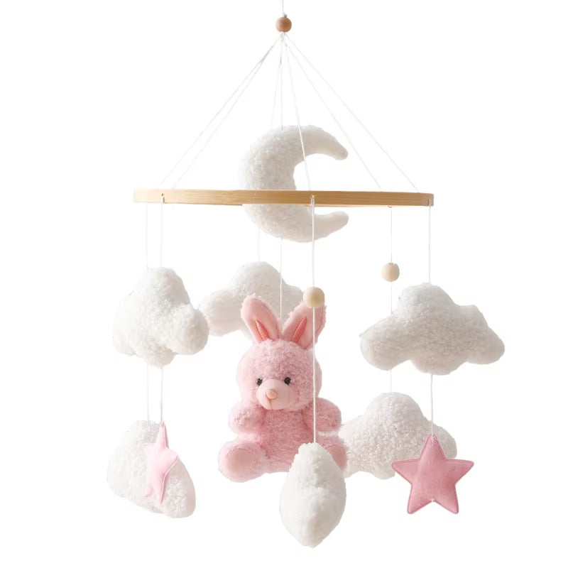 Baby Crib Mobiles Rattles Music Educational Toys Bed Bell Newborn Mobile Bed Bell Bracket Baby Toys Wooden Bed Bell Accessories