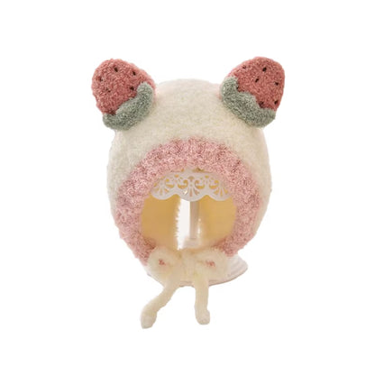 Cute Kids Winter Hat Knitted Infant Bonnet Baby Beanie Bear Lamb Wool Kids Baseball Cap for Girls Boys Child Accessories 6-36M