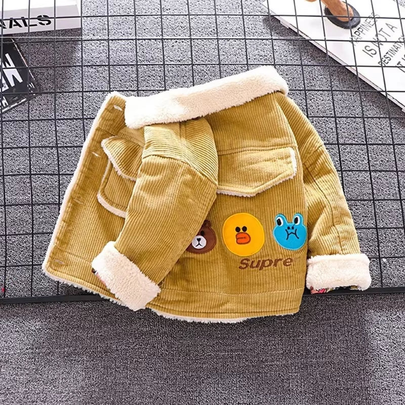 Winter 1PC Kids Baby Boys Girls Jacket Clothes Clothing Infant Boy Girl Child Tops Wool Jackets Coat Child Coats