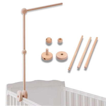 Baby Crib Mobiles Rattles Music Educational Toys Bed Bell Newborn Mobile Bed Bell Bracket Baby Toys Wooden Bed Bell Accessories