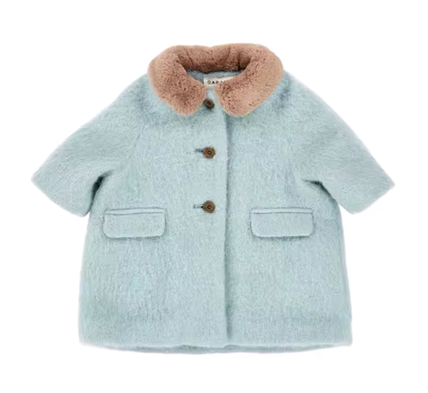 Cbc New Winter Kids Wool Jacket for Girls Cute Warm Thick Velvet Coat Baby Child Fashion Outwear Clothes