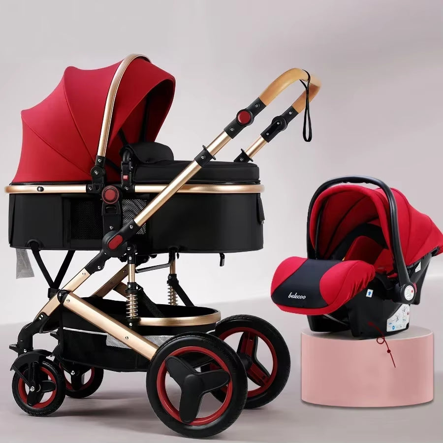 Baby Stroller 3 in 1 Pram Carriages for Newborn Buggy Travel System Multi-Function Cart Carrinho De Bebe 3 Em 1 Strollers