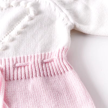 0-24M Winter Kids Baby Girls Boys Bodysuits Knitting Long Sleeve Wool Princess Triangle Jumpsuit Toddler Kid'S Clothing