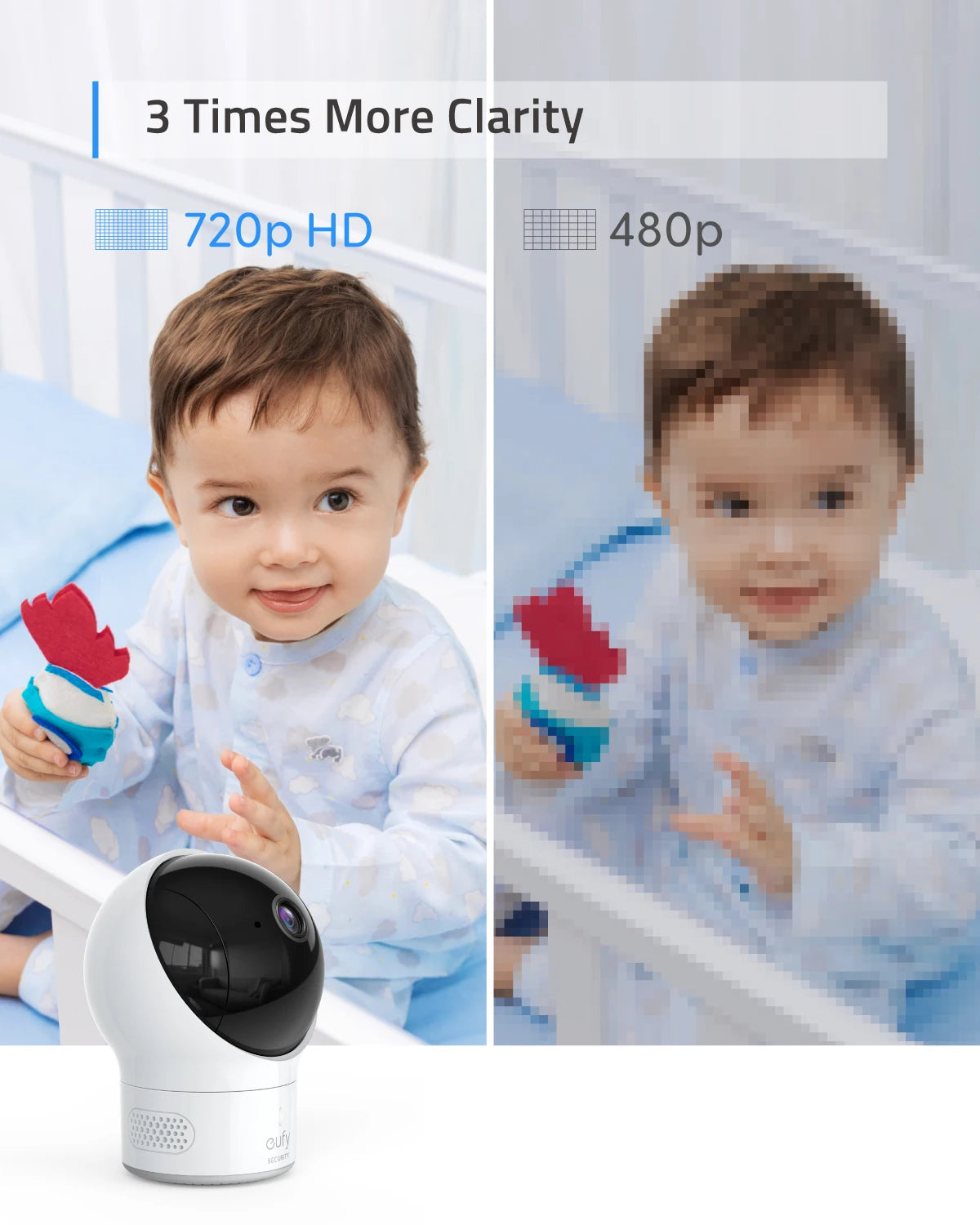 Video Baby Monitor Security Video Camera Bebe Audio 720P HD Resolution 110° Security Protection Lullaby Player Night Vision