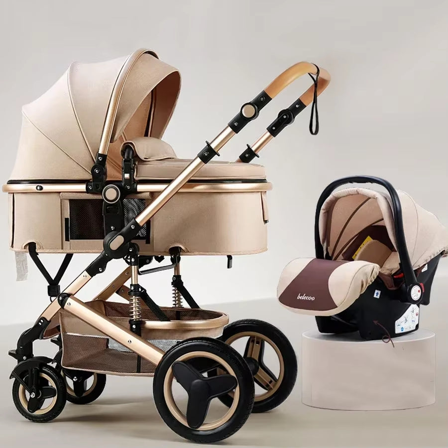 Baby Stroller 3 in 1 Pram Carriages for Newborn Buggy Travel System Multi-Function Cart Carrinho De Bebe 3 Em 1 Strollers