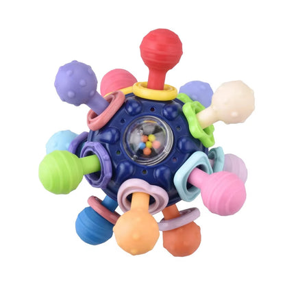 Baby Toys 6 12Month Sensory Ball Baby Rattles Activity Ball Infant Grab Spin Rattle Educational Silicone Teether Toys for Babies