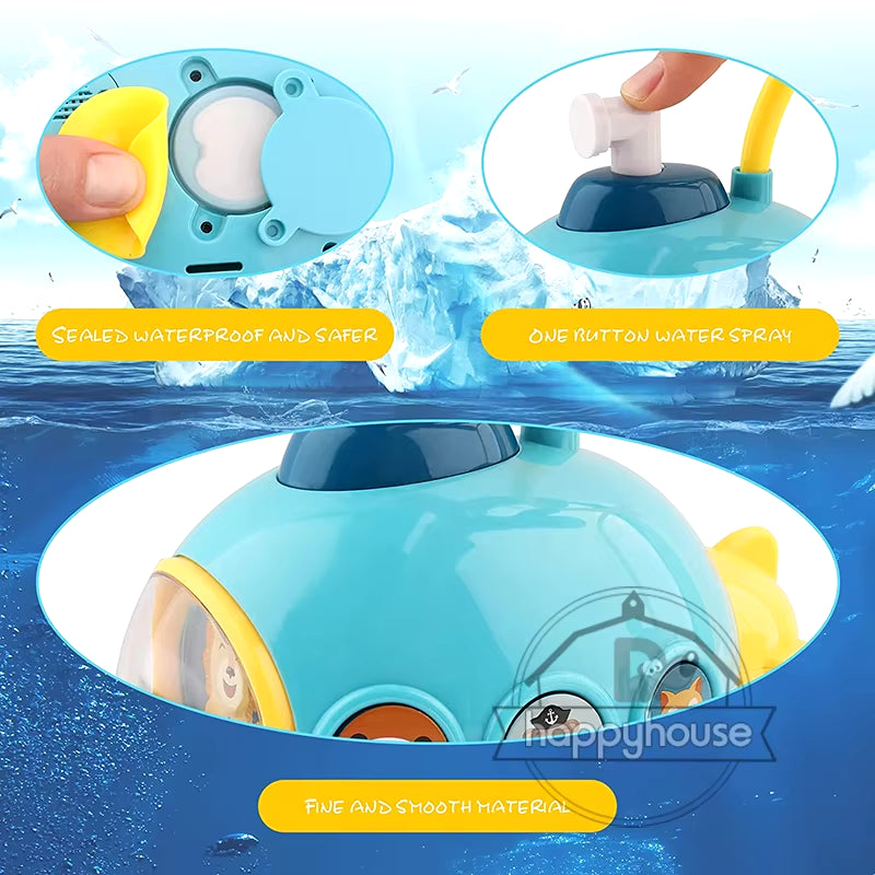 Baby Bath Toys for Kids Electric Submarine Shower Sucker Baby Toys Spray Water Toys Bathtub Toys Sprinkler Baby Shower