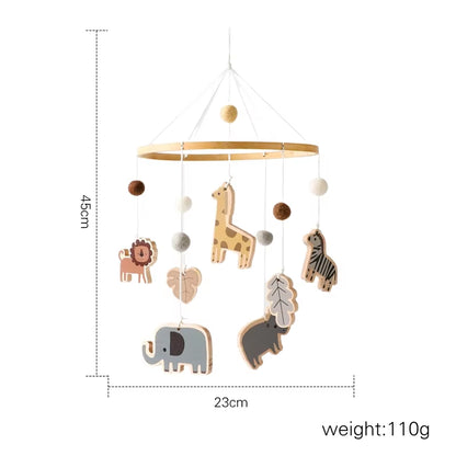 Baby Crib Mobiles Rattles Music Educational Toys Bed Bell Newborn Mobile Bed Bell Bracket Baby Toys Wooden Bed Bell Accessories