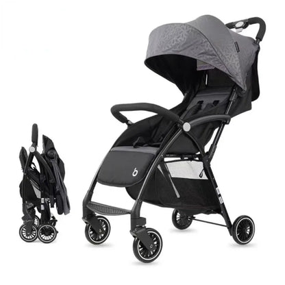 Portable Baby Strollers with Four Wheels, Pushchair, Go Out to Walk Baby Lightweight Stroller Adjustable Backrest Baby Carriage