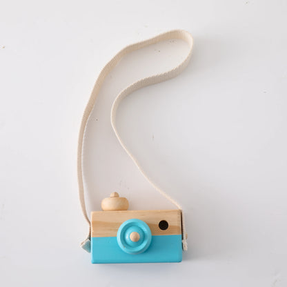 Let'S Make 1Pc Wooden Fashion Telescope Camera Baby Toys Wood Pendants Montessori Toys for Baby Wooden Blocks Nursing Present