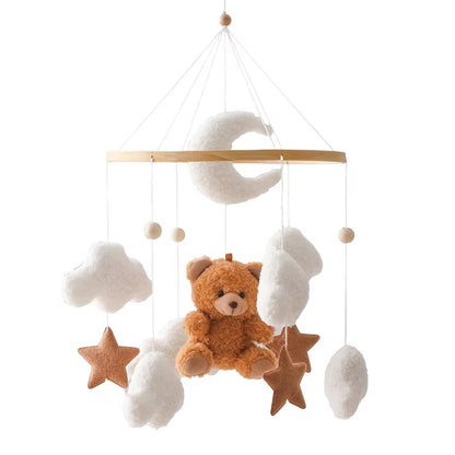 Baby Crib Mobiles Rattles Music Educational Toys Bed Bell Newborn Mobile Bed Bell Bracket Baby Toys Wooden Bed Bell Accessories