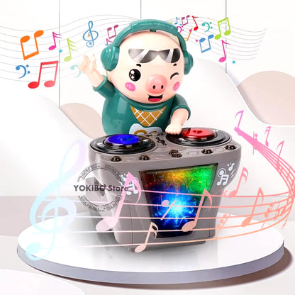 Baby Toy Musical Toys DJ Pig Baby Pet Pig Toy with Music LED Lights Dancing Toys Baby Toys 6 to 12 Months 18 Month Toys