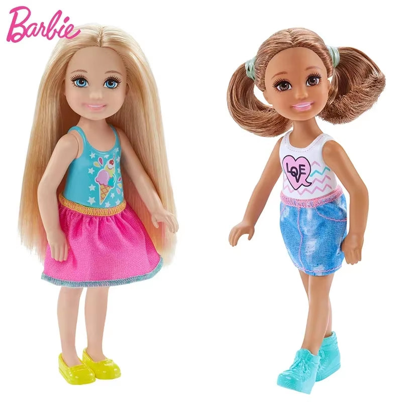 Original Barbie Club Chelsea Doll Travel Dolls Kawaii Fashion Clothes Accessories Education Play House Baby Toys for Girls Gift