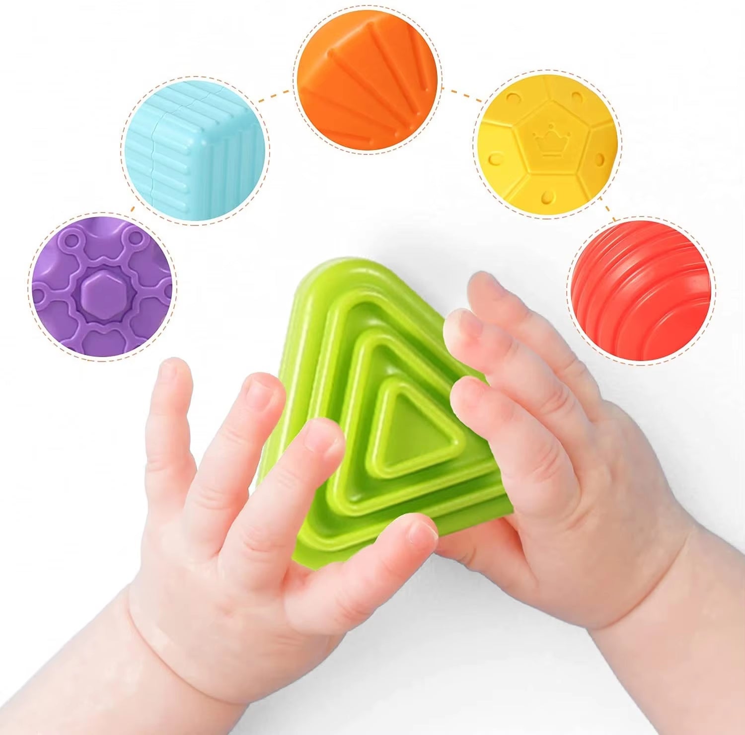 Baby Shape Sorter Toy Montessori Sensory Cube Sorting Toys Motor Skills Training Block Games Kids Educational Toys for Children