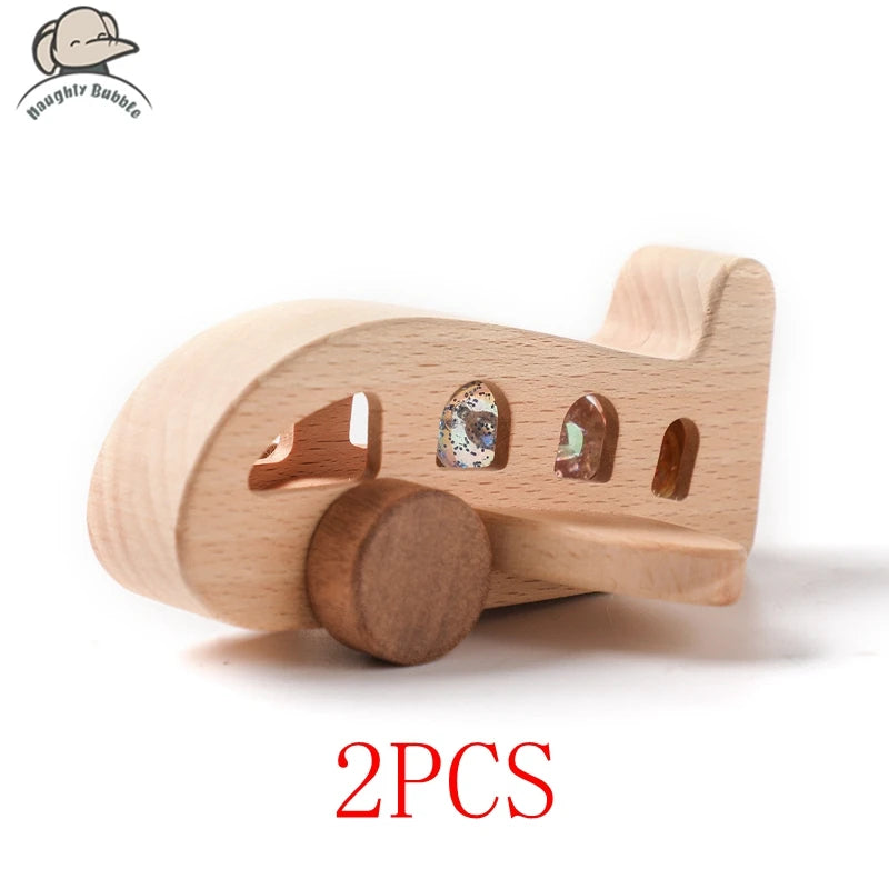 Wooden Train Birthday Toy Montessori Toys Baby Educational Toys Wooden Trolley Baby Learning Toys Number of Wood Baby'S Toys