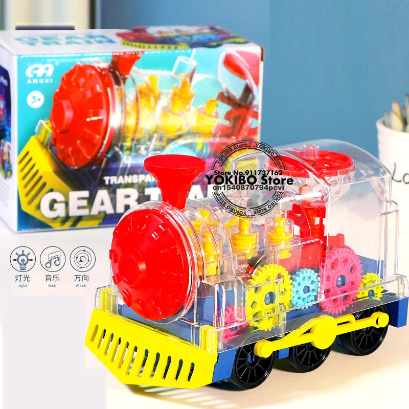 Electric Train Toy for Kids Toddlers Crawling Train with Light Sound Music Early Educational Toys Train Toys for Kids Baby Toys