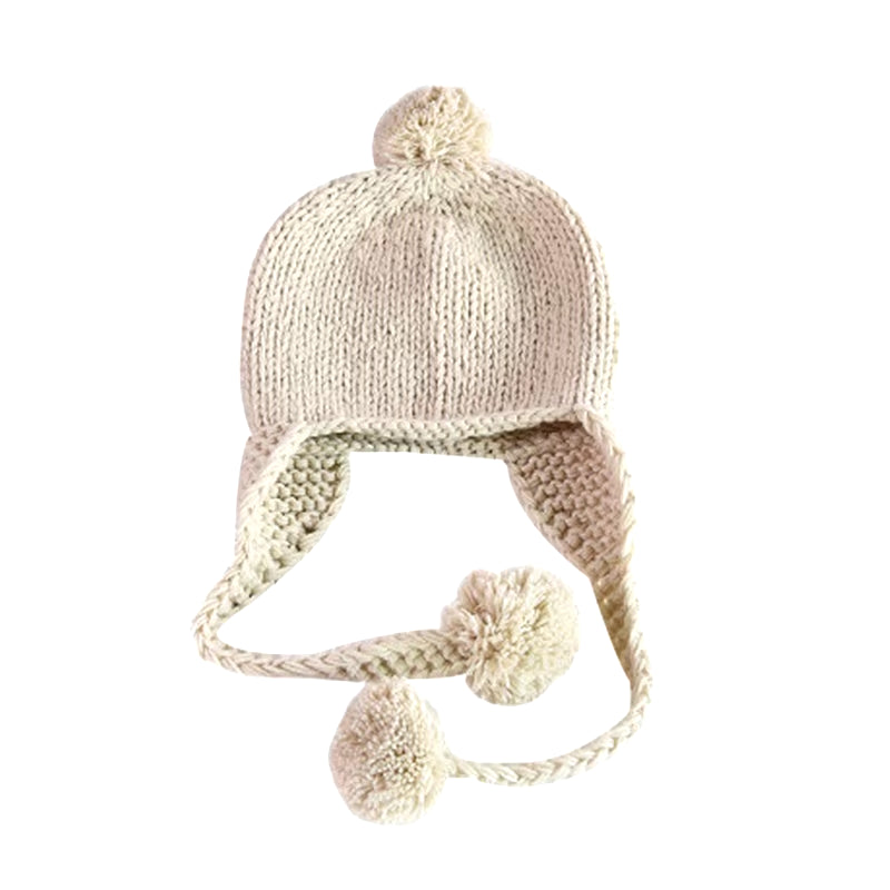 Cute Kids Winter Hat Knitted Infant Bonnet Baby Beanie Bear Lamb Wool Kids Baseball Cap for Girls Boys Child Accessories 6-36M