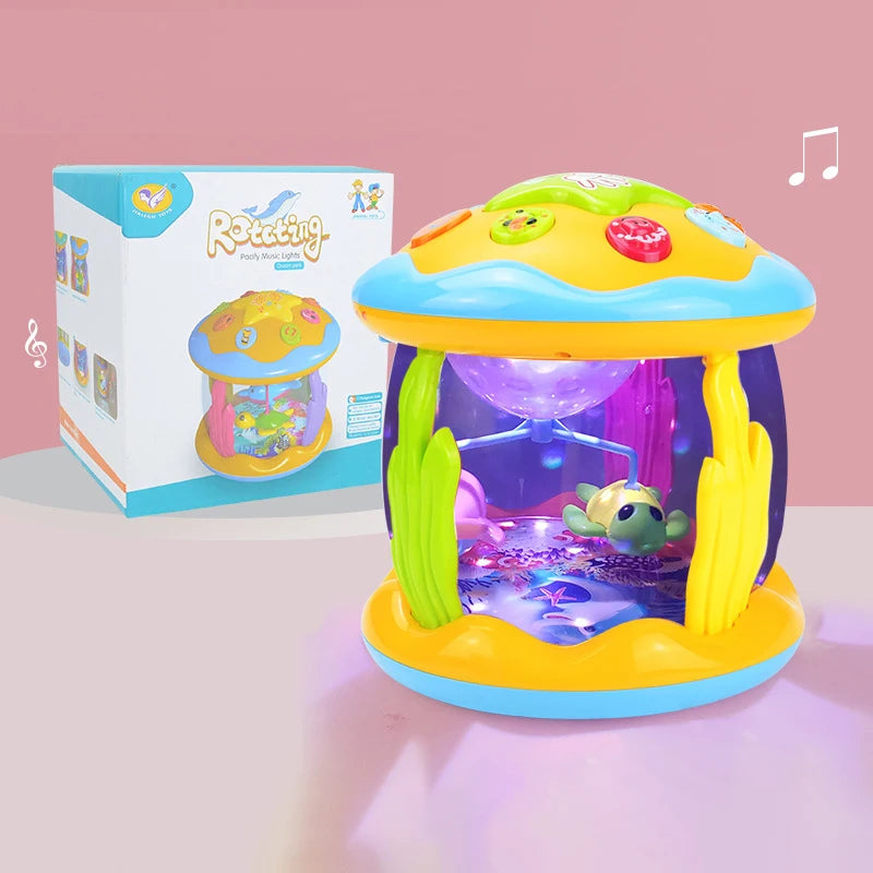 Baby Toys 1-3 Years Babies Ocean Light Rotary Projector Musical Toys Montessori Early Educational Sensory Toys for Toddler Gifts