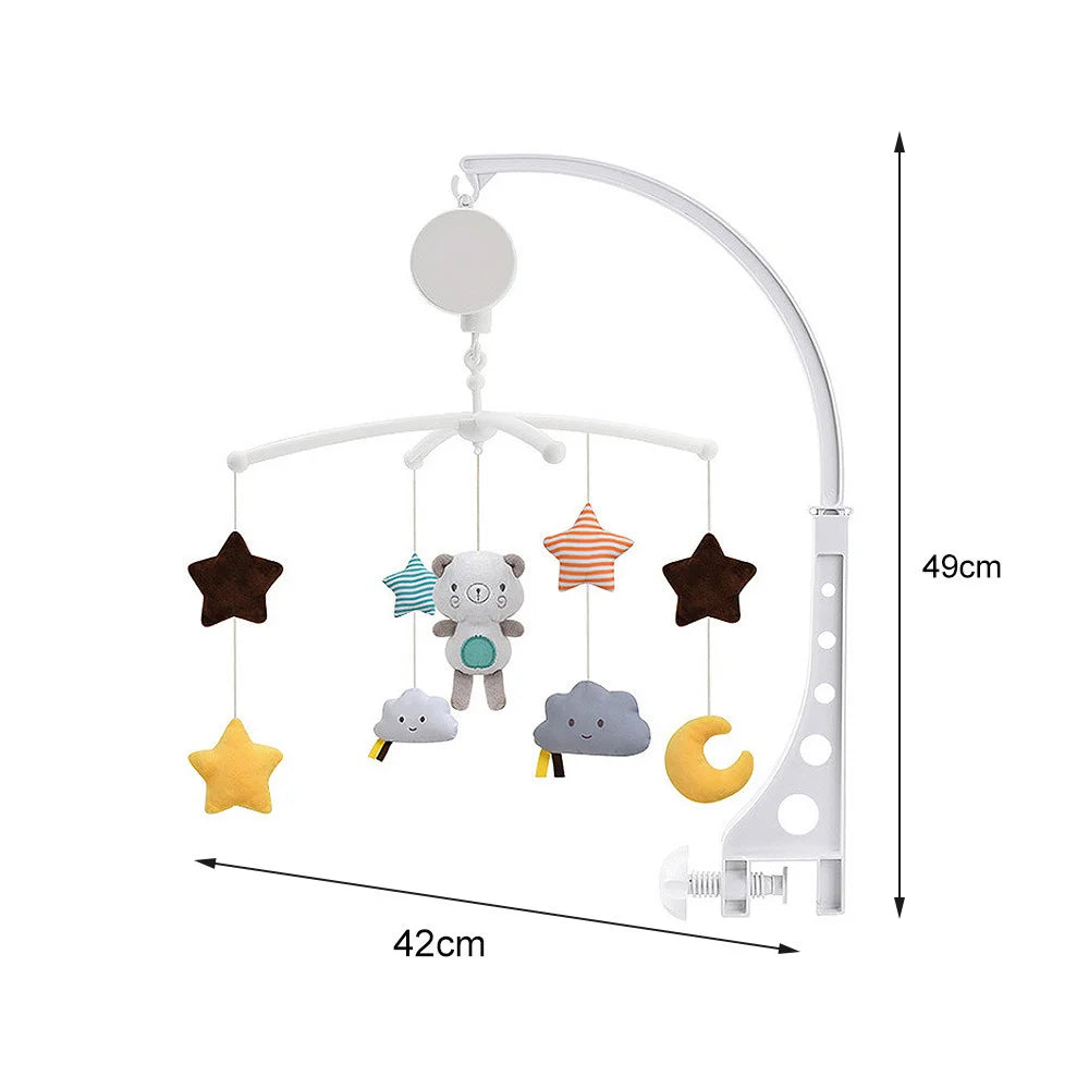 Cartoon Baby Bed/Crib/Stroller Mobile Rattles Music Educational Toys Bell Carousel Infant Baby Toys 0-12 Months for Newborn Gift