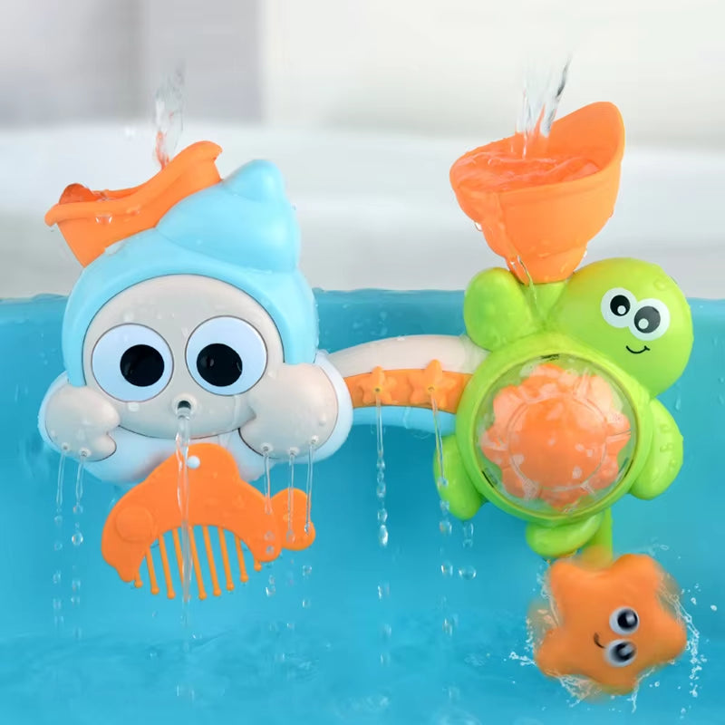 New Bath Toys Baby Water Game Duck Model Faucet Shower Electric Water Spray Swimming Bathroom Baby Toys for Kids Gifts