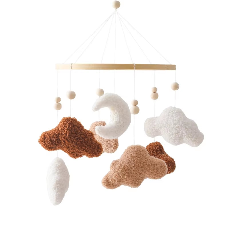 Baby Crib Mobiles Rattles Music Educational Toys Bed Bell Newborn Mobile Bed Bell Bracket Baby Toys Wooden Bed Bell Accessories