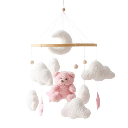 Baby Crib Mobiles Rattles Music Educational Toys Bed Bell Newborn Mobile Bed Bell Bracket Baby Toys Wooden Bed Bell Accessories