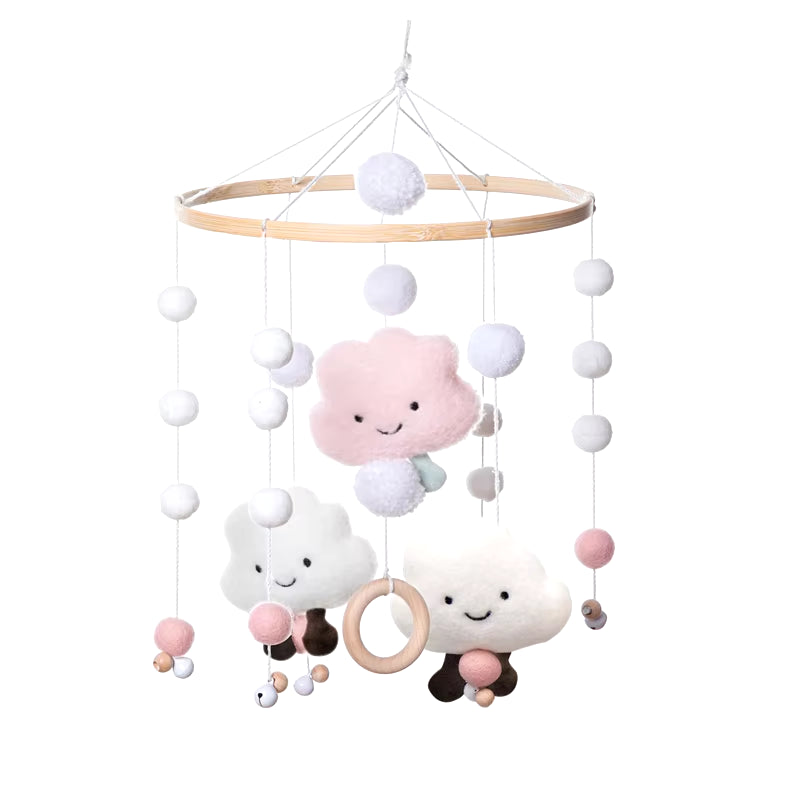 Baby Crib Mobiles Rattles Music Educational Toys Bed Bell Newborn Mobile Bed Bell Bracket Baby Toys Wooden Bed Bell Accessories