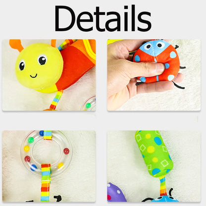 Baby Toys for 0 3 6 12 Months Rainbow Activity Plush Animal Stroller Hanging Toy for Baby Car Seat Crib Travel Sensory Baby Toys