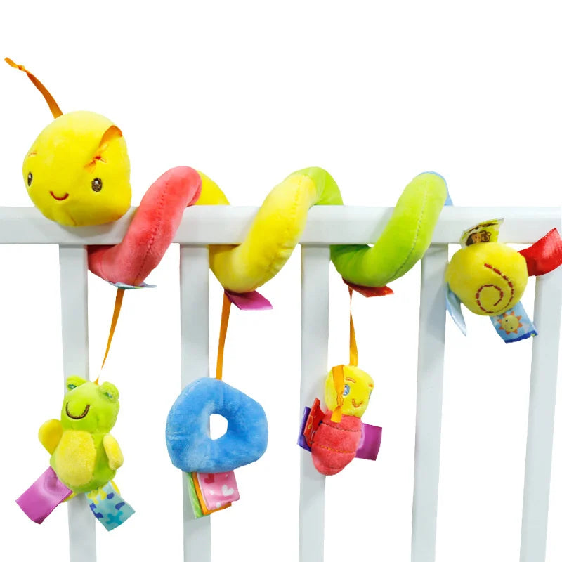 Cartoon Baby Bed/Crib/Stroller Mobile Rattles Music Educational Toys Bell Carousel Infant Baby Toys 0-12 Months for Newborn Gift