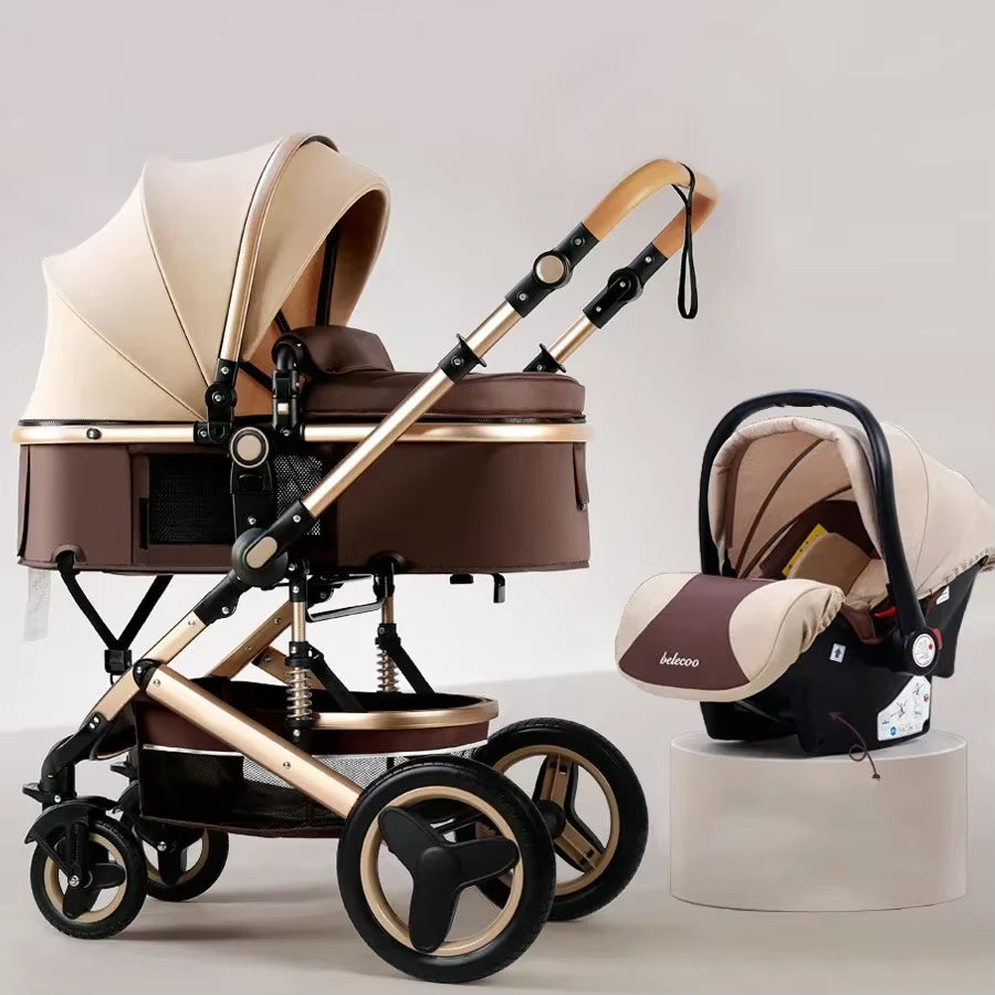 Baby Stroller 3 in 1 Pram Carriages for Newborn Buggy Travel System Multi-Function Cart Carrinho De Bebe 3 Em 1 Strollers