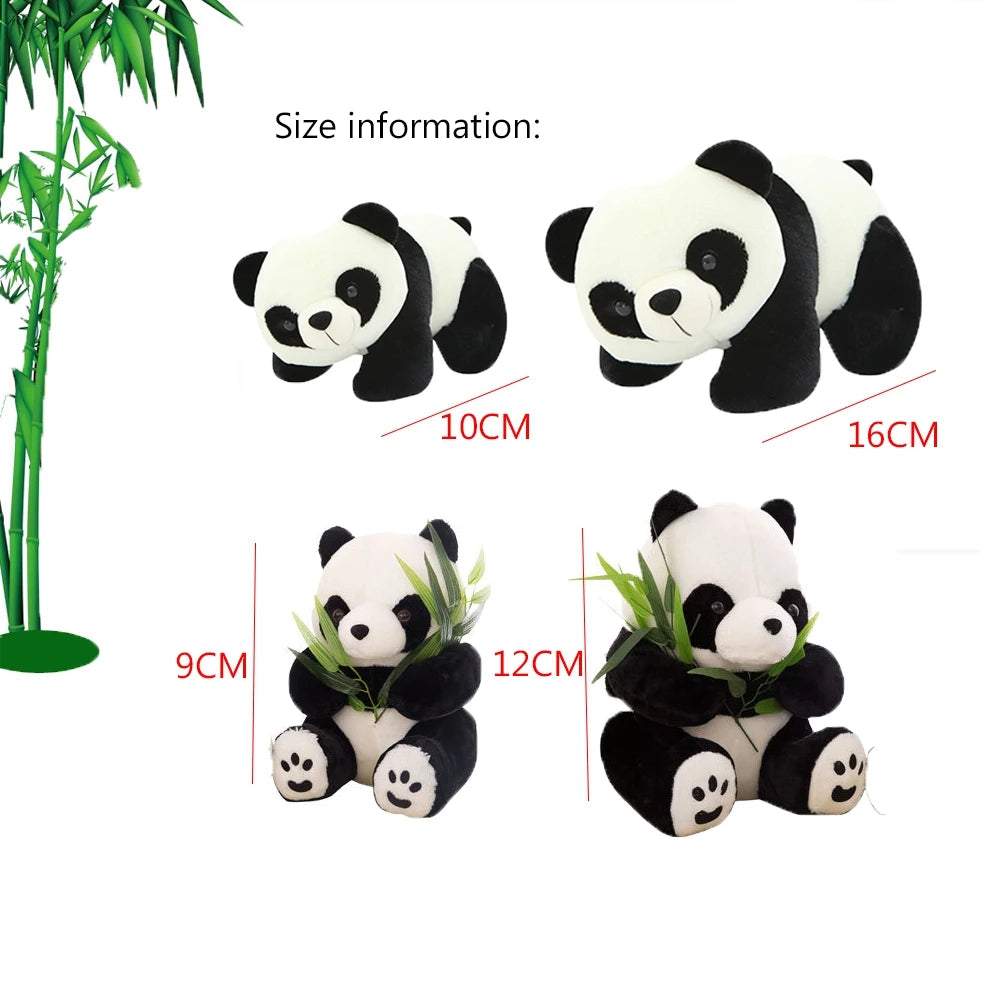 9/10/12/16Cm Baby Toys Soft Cartoon Panda Figure Pillow Stuffed Toys Panda Plush Animal Toys Kids Birthday Gift Kneeling Sitting