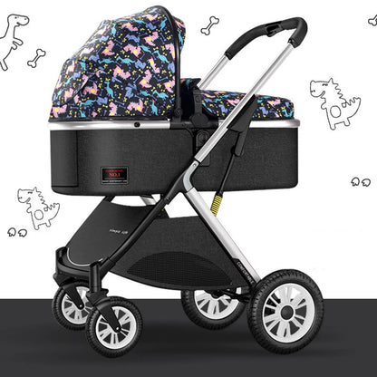 New Baby Stroller Cute Cartoon Dinosaur Baby Cariage High Landscape Foldable Stroller Baby Bassinet Puchair Carry on Baby Pram