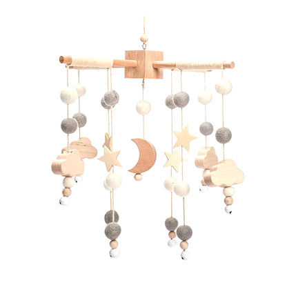 Baby Crib Mobiles Rattles Music Educational Toys Bed Bell Newborn Mobile Bed Bell Bracket Baby Toys Wooden Bed Bell Accessories