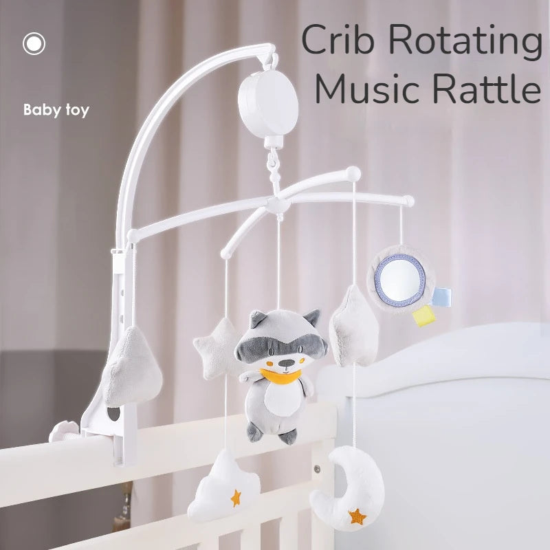 Cartoon Baby Bed/Crib/Stroller Mobile Rattles Music Educational Toys Bell Carousel Infant Baby Toys 0-12 Months for Newborn Gift