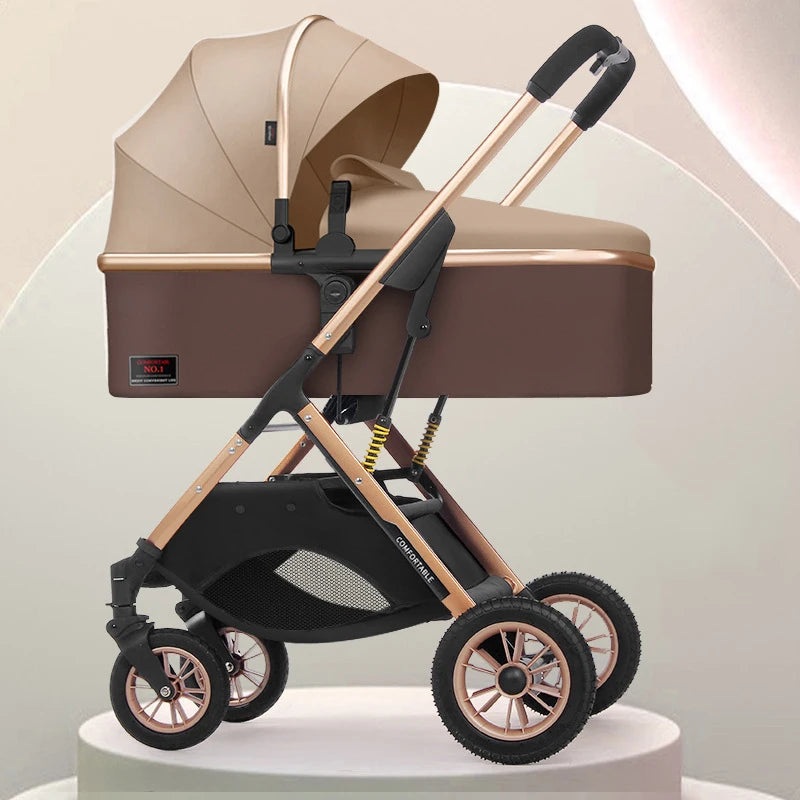 New Baby Stroller Cute Cartoon Dinosaur Baby Cariage High Landscape Foldable Stroller Baby Bassinet Puchair Carry on Baby Pram