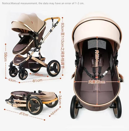 Baby Stroller 3 in 1 Pram Carriages for Newborn Buggy Travel System Multi-Function Cart Carrinho De Bebe 3 Em 1 Strollers