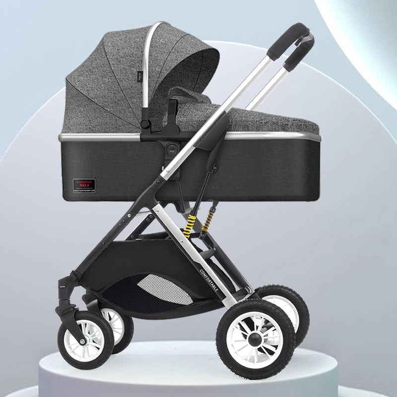 New Baby Stroller Cute Cartoon Dinosaur Baby Cariage High Landscape Foldable Stroller Baby Bassinet Puchair Carry on Baby Pram